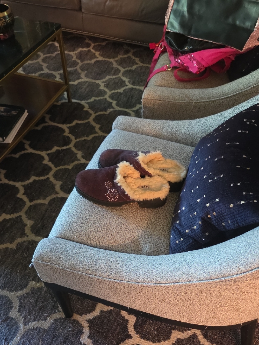 UGG Chestnut Fuzzy Slipper